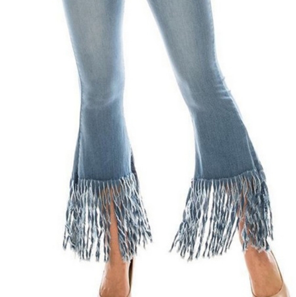 LAST PAIR AVAILABLE- Fringe bell bottom jeans by Daisy - Picture 4 of 15